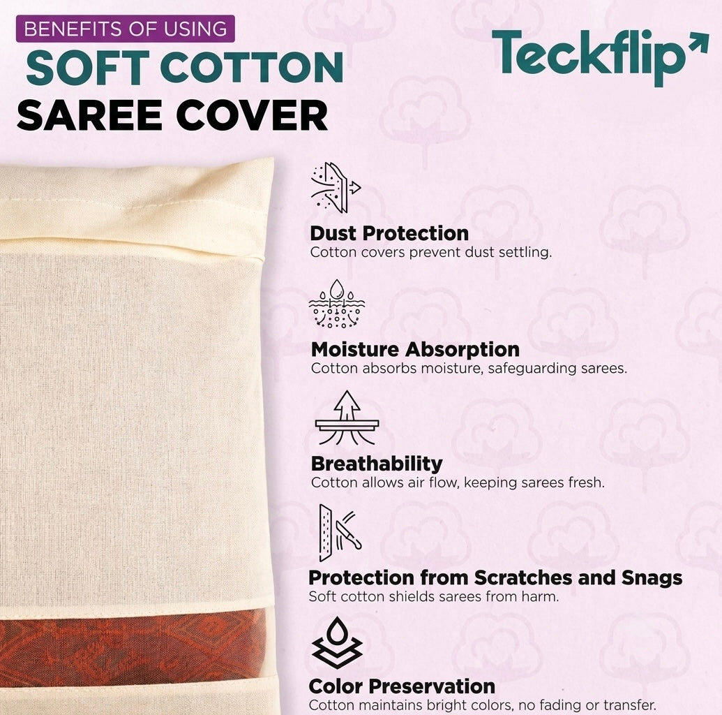 Premium Cotton Saree Covers with Zip
