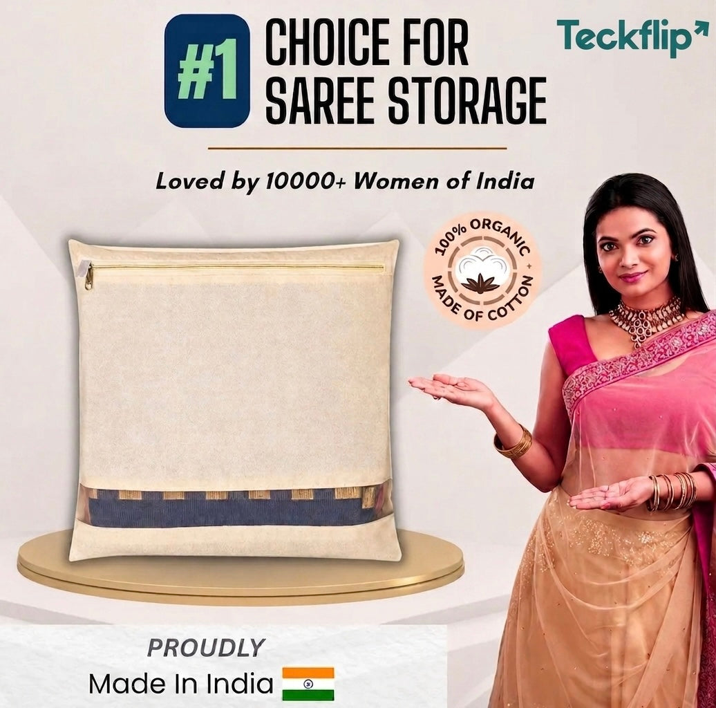 Premium Cotton Saree Covers with Zip