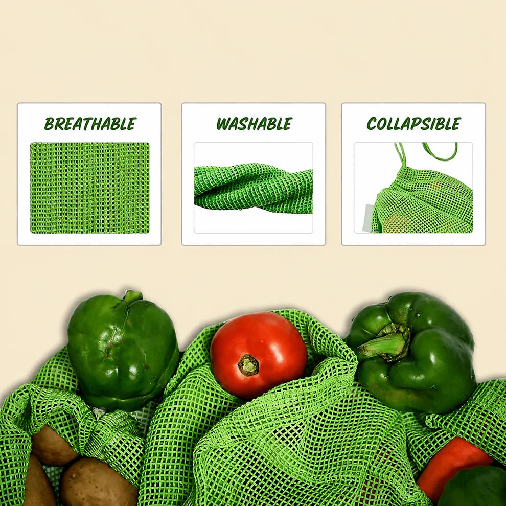 Natural Cotton Vegetable Storage Bags for Fridge