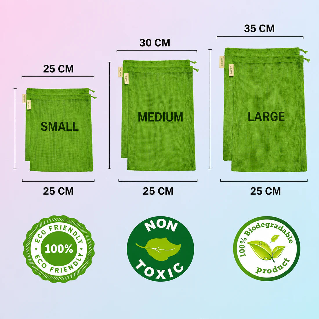 Natural Cotton Vegetable Storage Bags for Fridge