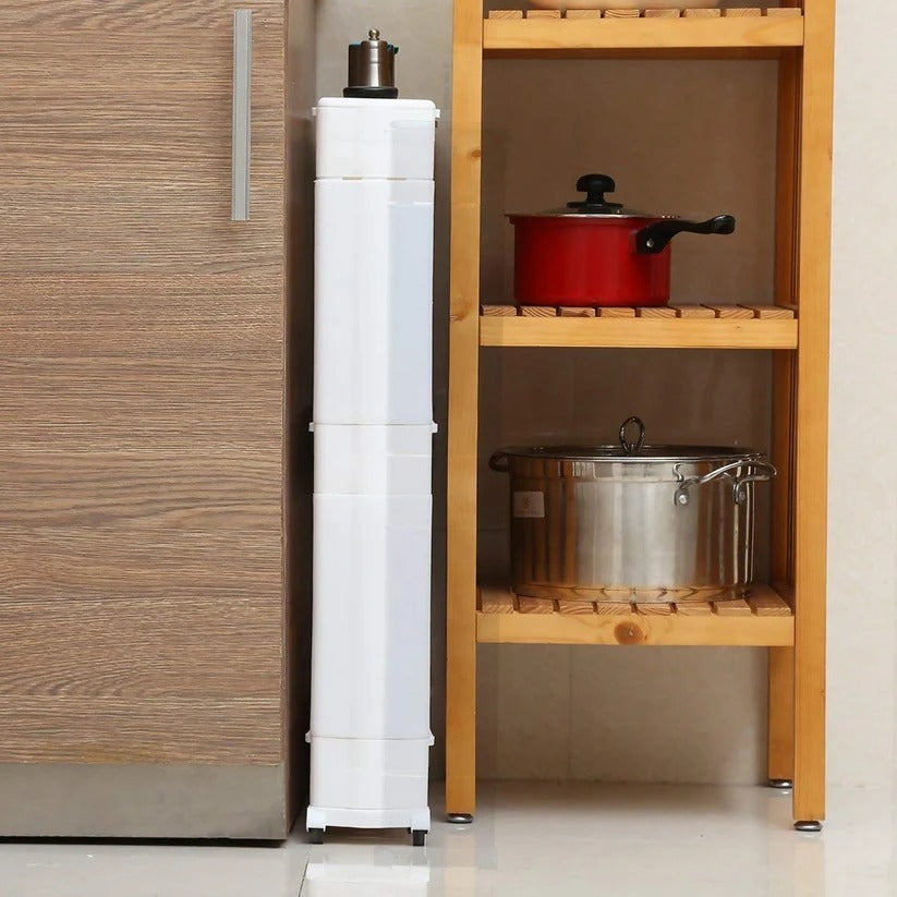 3 Tier Ultra Slim Rolling Storage Rack Organizer